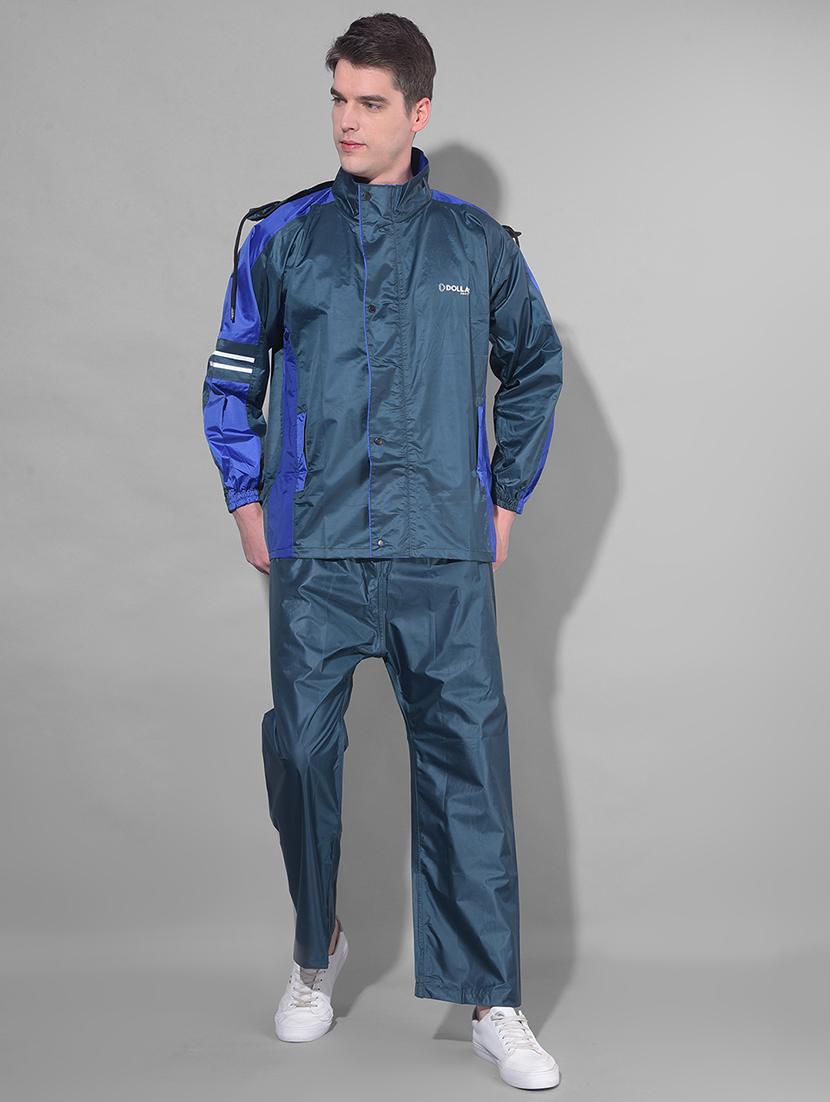 men color block long sleeve rain suit set  - 21972066 -  Zoom Image - 0