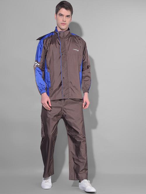 men color block long sleeve rain suit set - 21972068 - Standard Image - 0