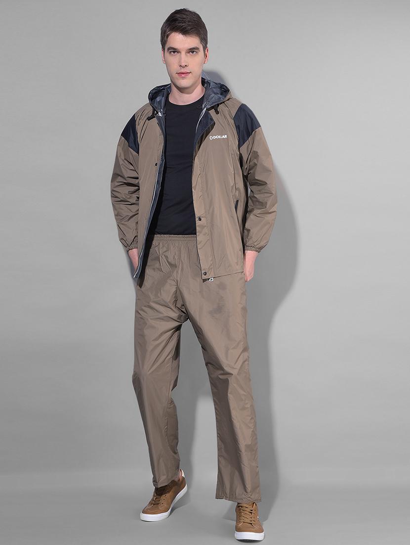 men color block long sleeve rain suit set - 21972087 - Zoom Image - 0