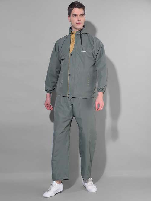 men solid long sleeve rain suit set - 21972091 - Standard Image - 0