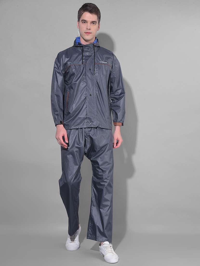 men solid long sleeve rain suit set - 21972101 - Zoom Image - 0