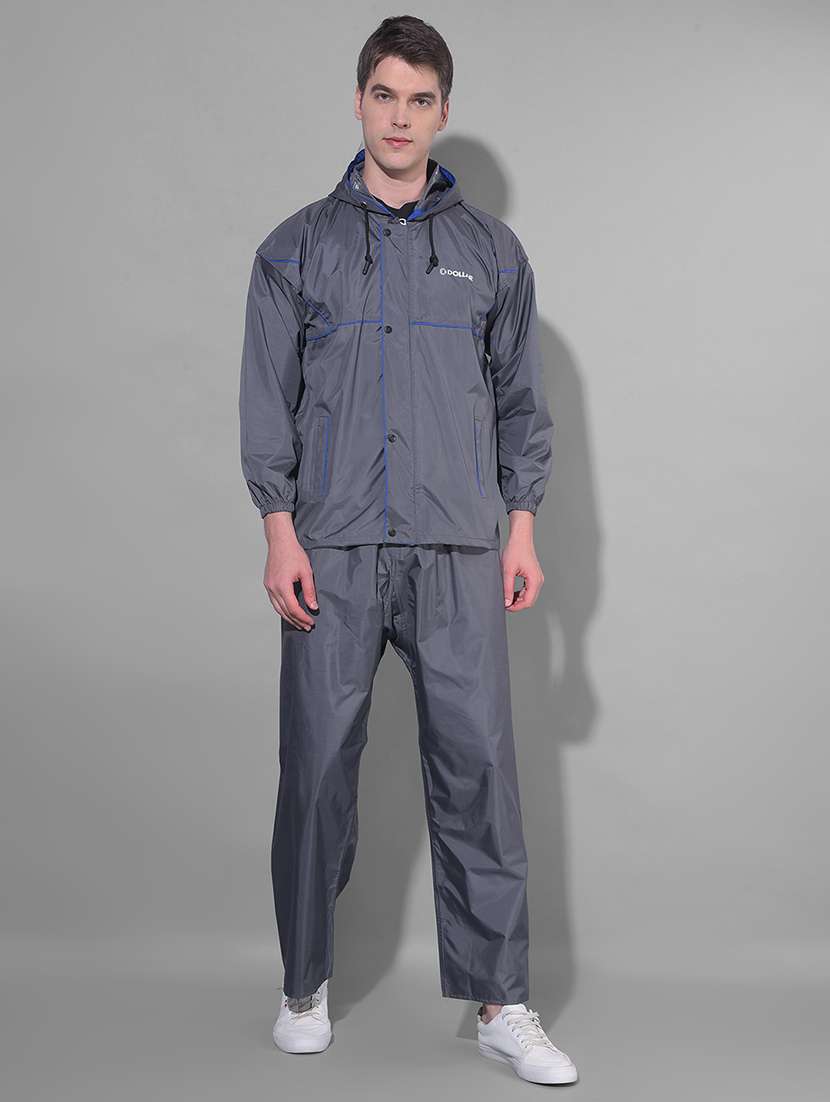 men solid long sleeve rain suit set - 21972118 - Zoom Image - 0