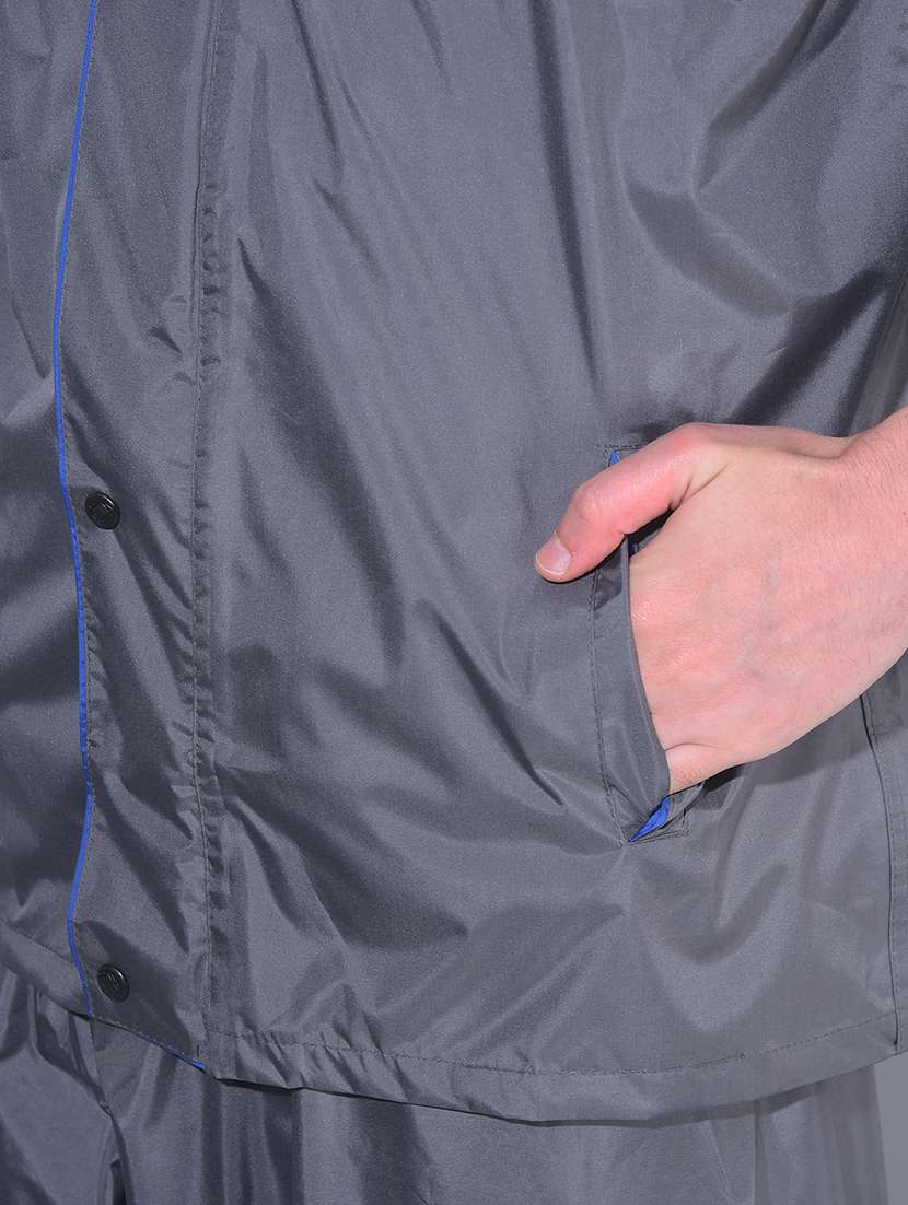men solid long sleeve rain suit set - 21972118 - Standard Image - 5