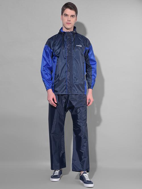 men color block long sleeve rain suit set - 21972120 - Standard Image - 0
