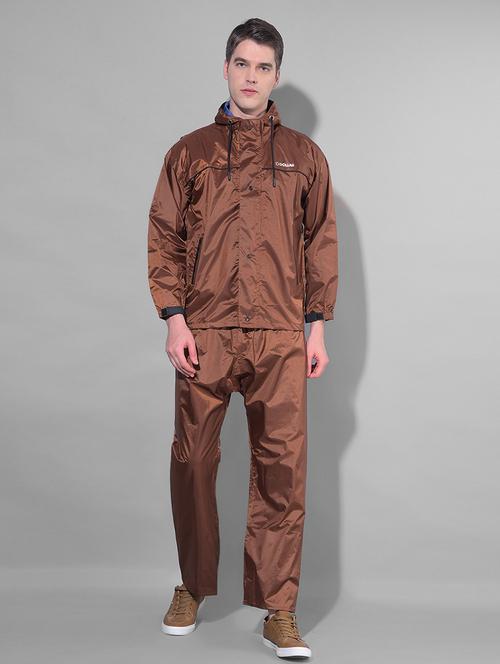 men solid long sleeve rain suit set - 21972125 - Standard Image - 0