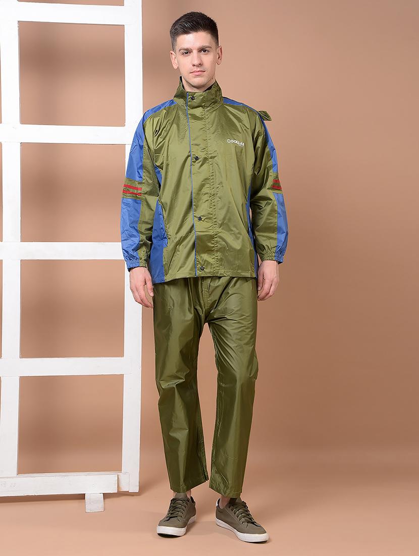 men color block long sleeve rain suit set - 21972142 - Zoom Image - 0