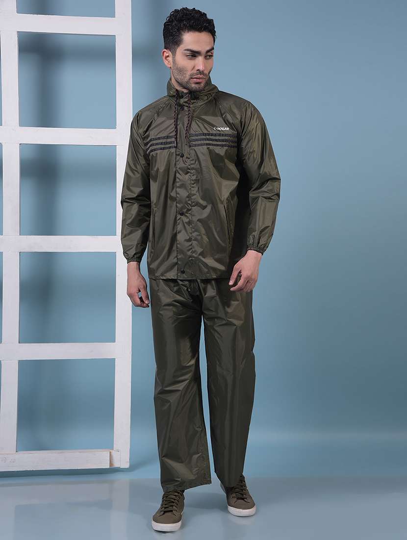 men solid long sleeve rain suit set - 21972151 - Zoom Image - 0