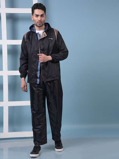 men solid long sleeve reversible rain suit set  - 21972155 -  Standard Image - 0
