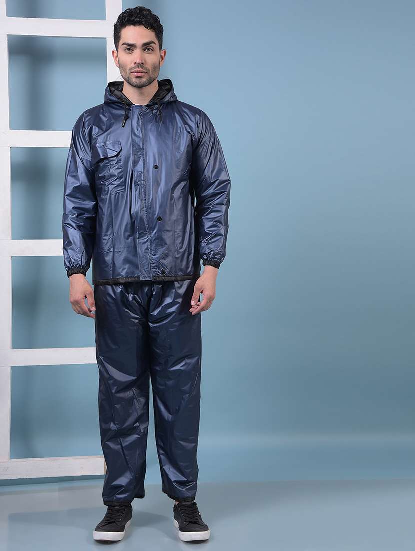 men solid long sleeve reversible rain suit set - 21972155 - Standard Image - 3