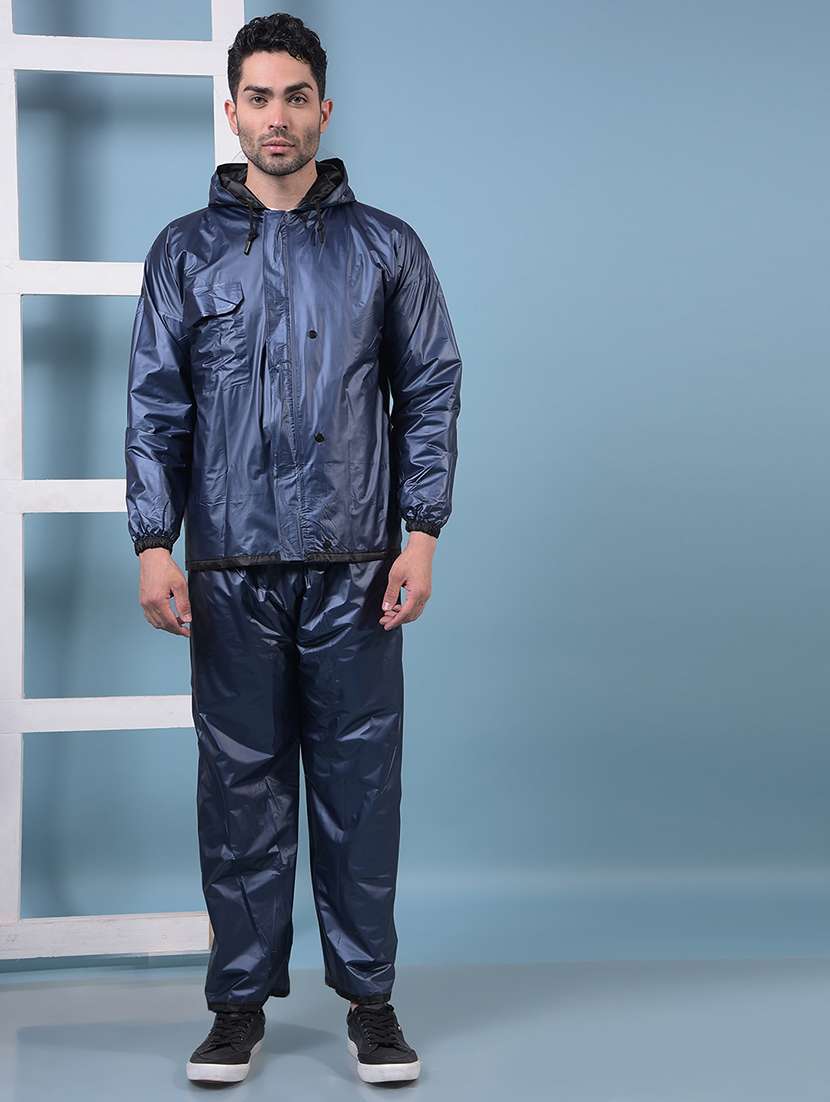 men solid long sleeve reversible rain suit set - 21972156 - Standard Image - 3
