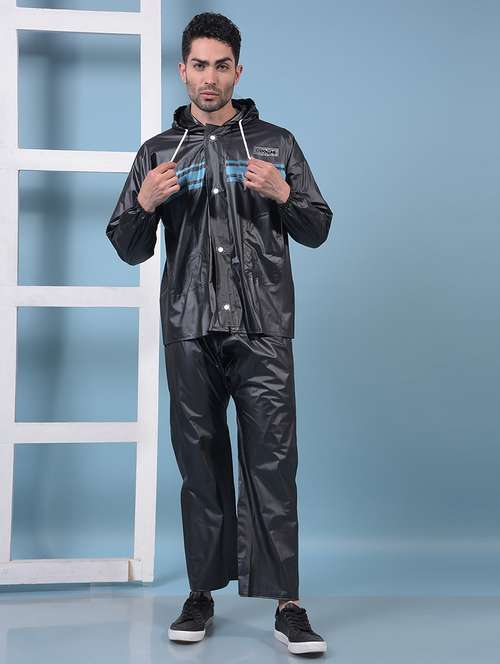 men striped long sleeve rain suit set - 21972162 - Standard Image - 0