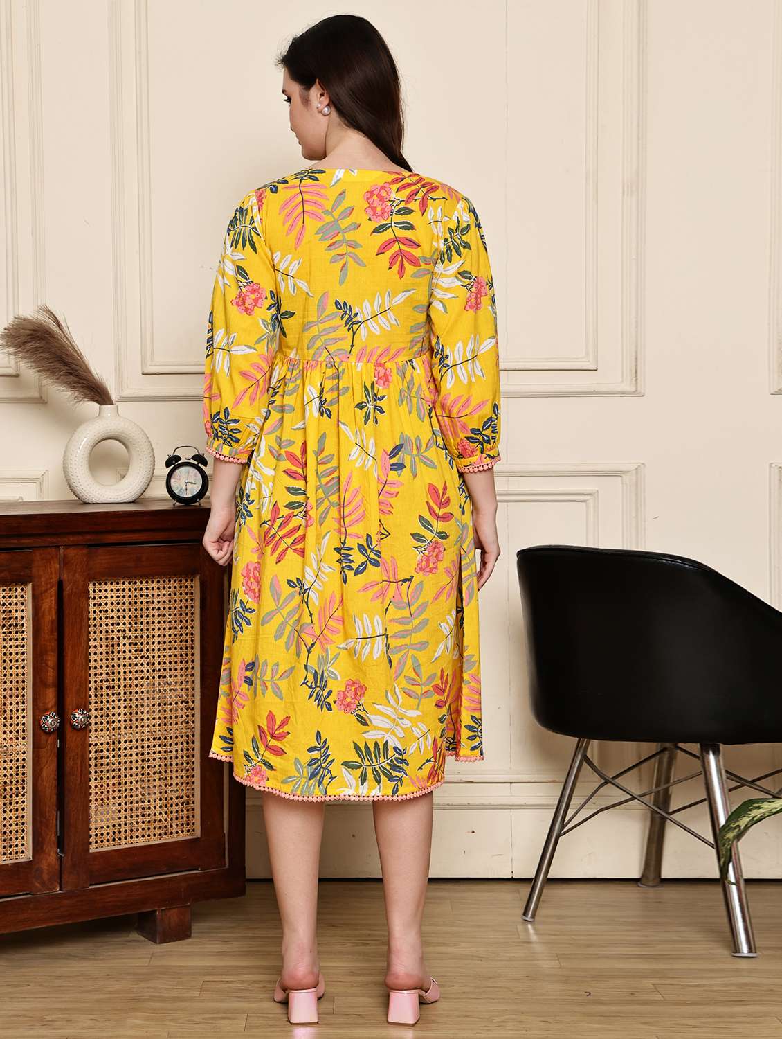 yellow cotton aline dress - 21972167 -  Standard Image - 3