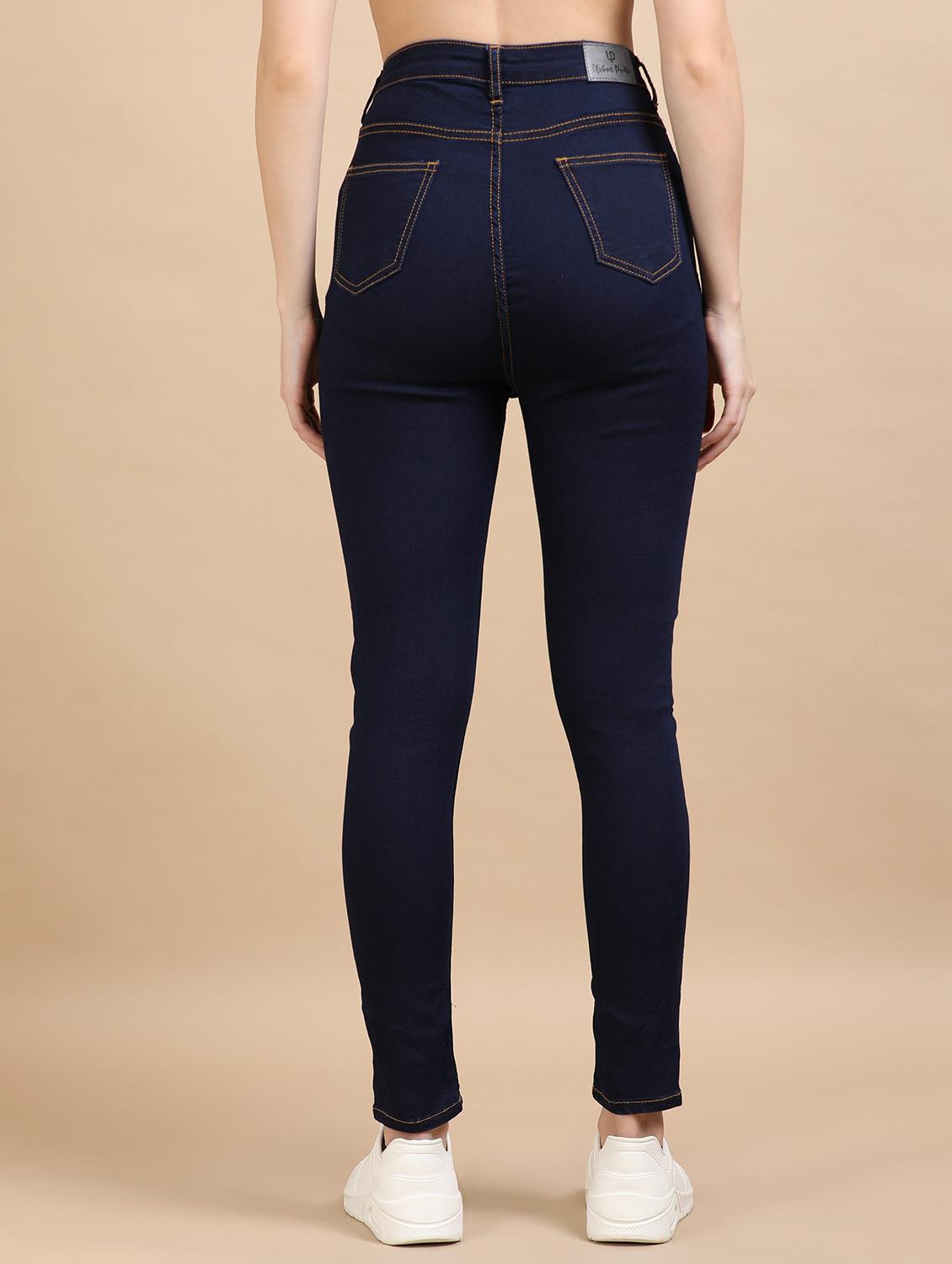 women solid high rise skinny fit jean - 21972275 - Standard Image - 3