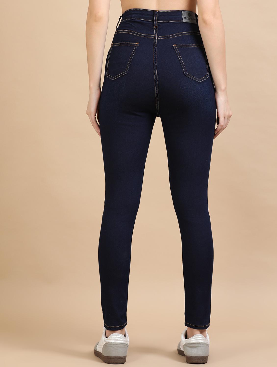 women solid high rise slim fit jean - 21972276 - Standard Image - 3