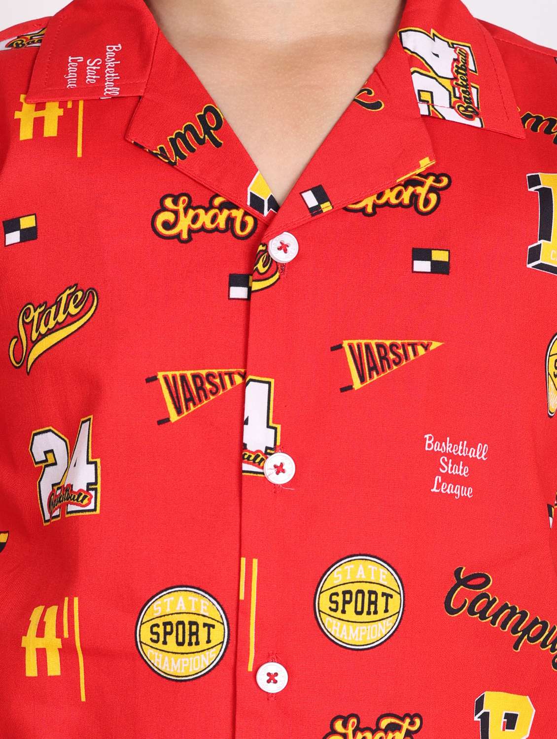 multi colored cotton shorts set coords - 21972340 -  Standard Image - 5