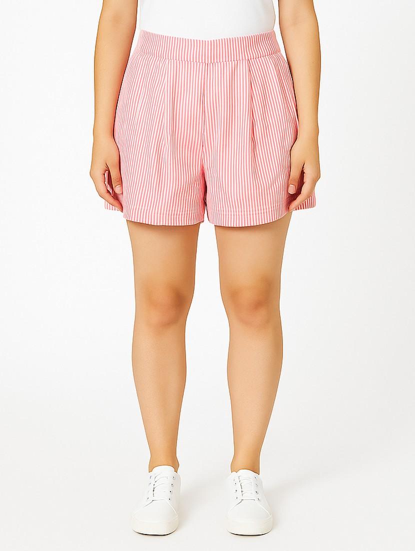 pink cotton regular shorts - 21972357 -  Zoom Image - 0