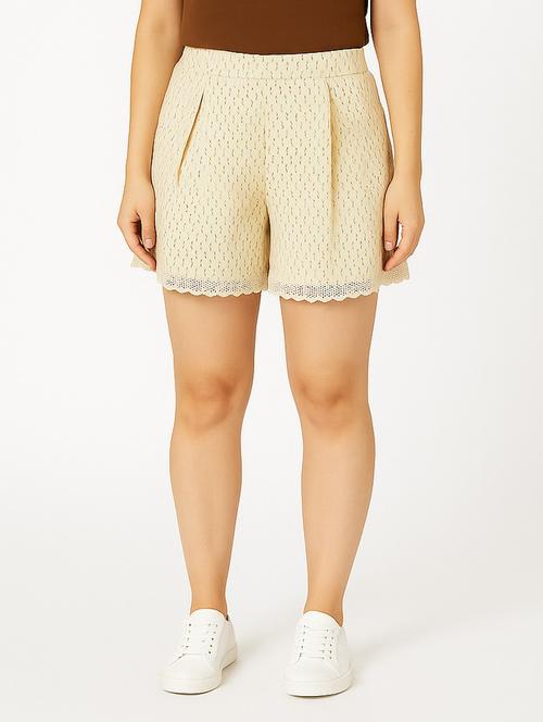beige cotton regular shorts - 21972358 -  Standard Image - 0
