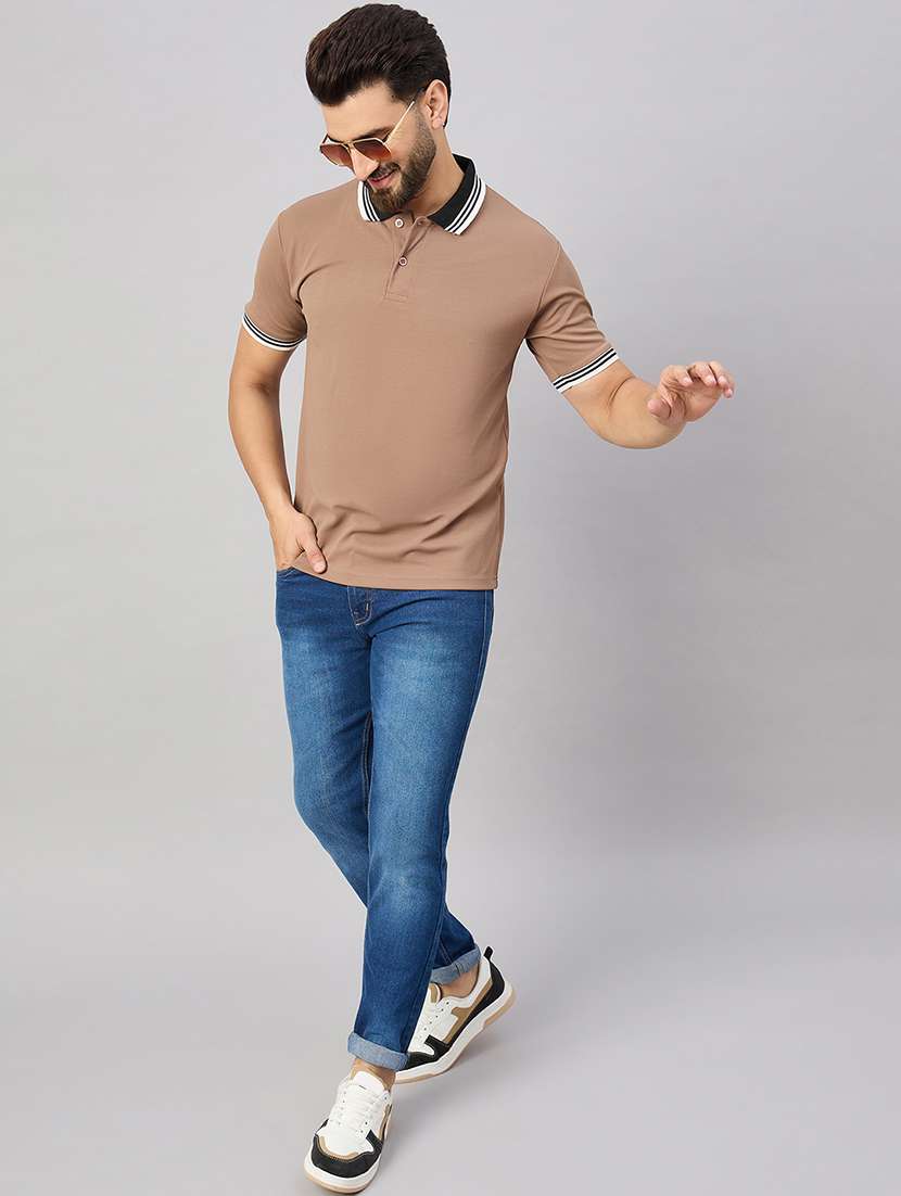 men solid short sleeve regular fit polo t-shirt - 21972366 -  Standard Image - 3