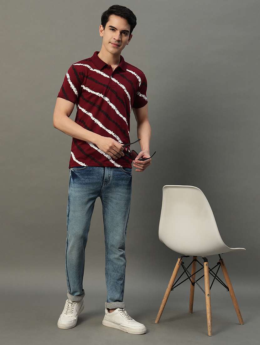 men printed short sleeve regular fit polo t-shirt - 21972374 -  Standard Image - 3