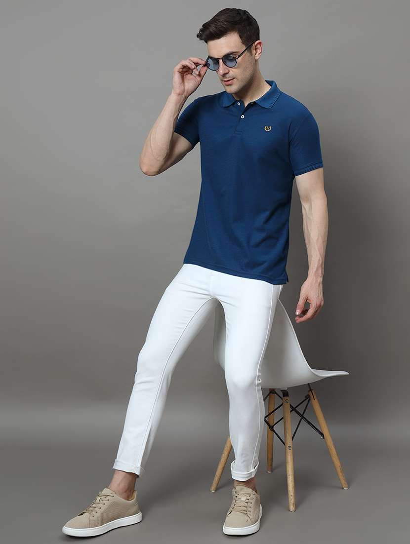 men solid short sleeve regular fit polo t-shirt - 21972375 -  Standard Image - 3