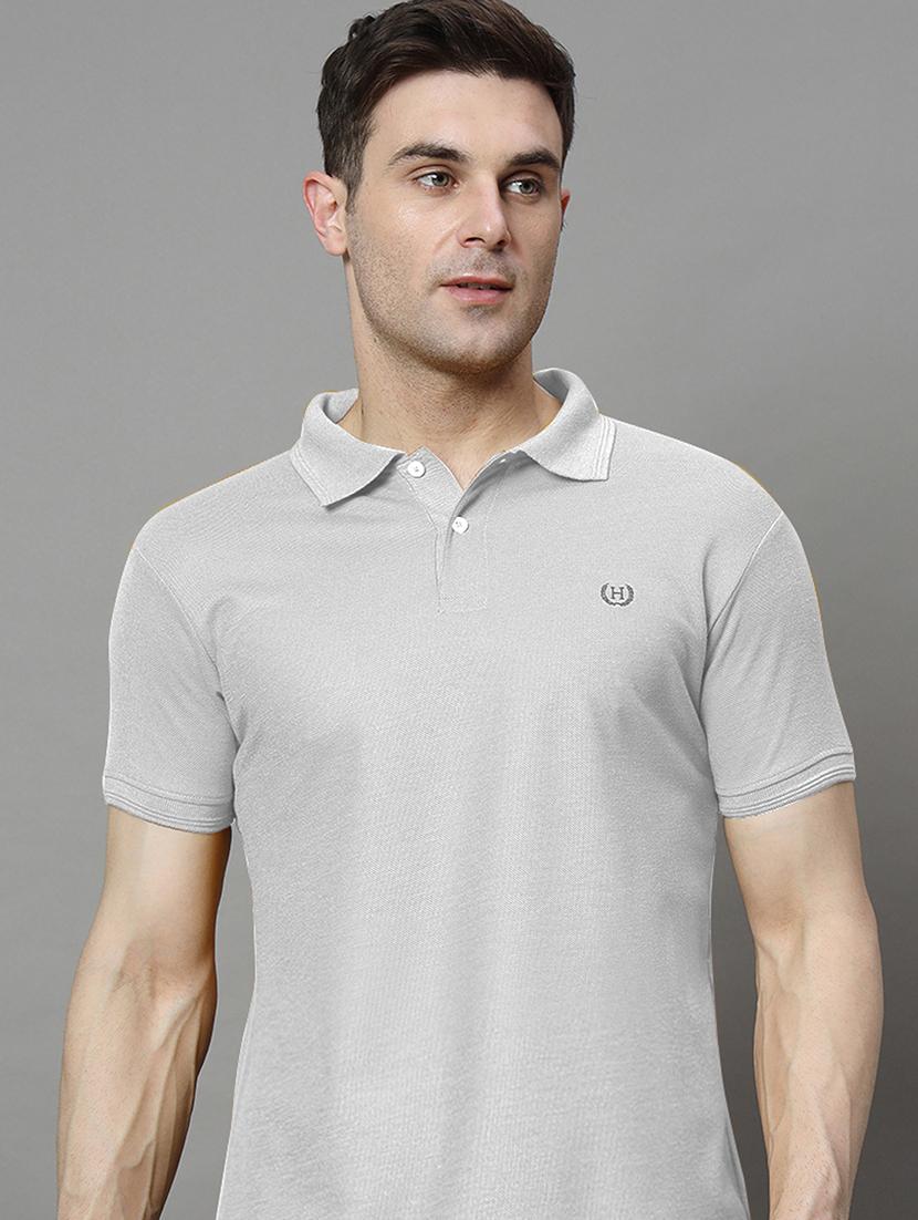 men solid short sleeve regular fit polo t-shirt - 21972380 -  Zoom Image - 0