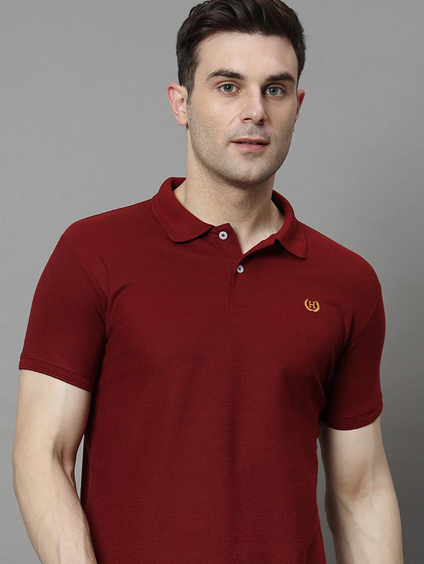 men solid short sleeve regular fit polo t-shirt - 21972382 - Zoom Image - 0