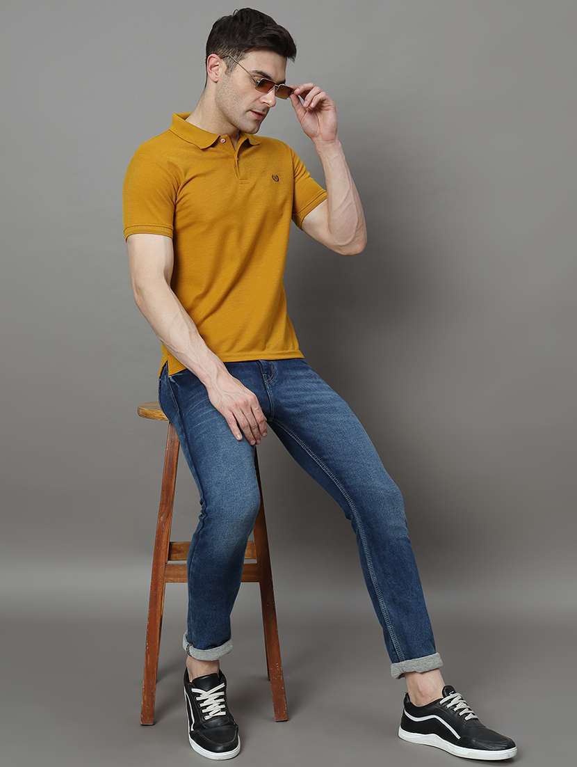 men solid short sleeve regular fit polo t-shirt - 21972383 -  Standard Image - 3