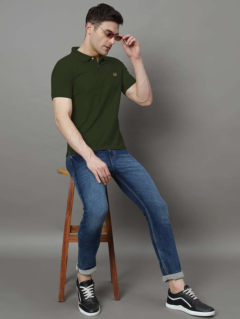 men solid short sleeve regular fit polo t-shirt - 21972384 -  Standard Image - 3