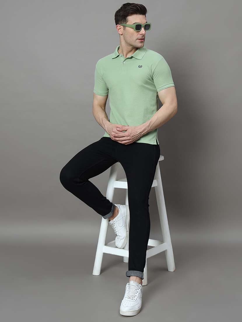 men solid short sleeve regular fit polo t-shirt - 21972387 -  Standard Image - 3