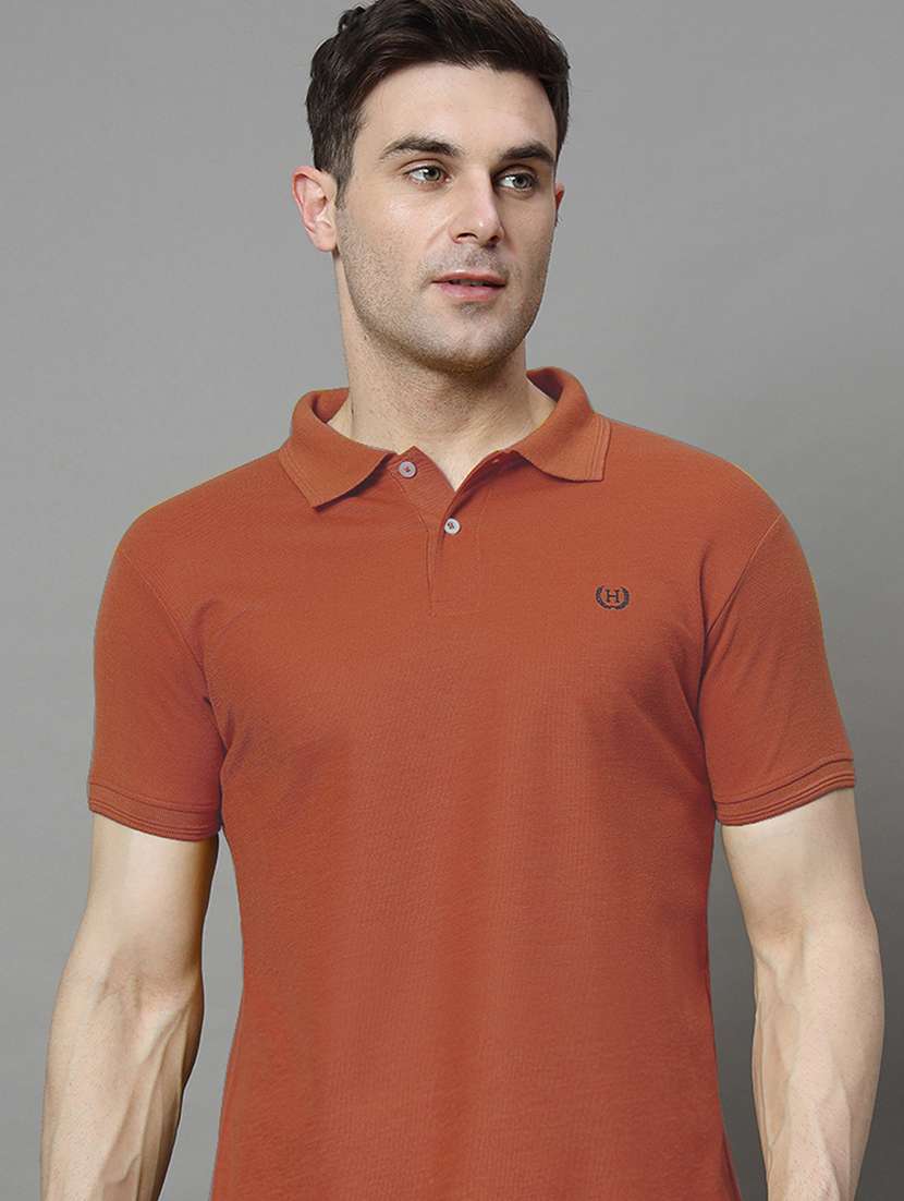 men solid short sleeve regular fit polo t-shirt - 21972388 -  Zoom Image - 0