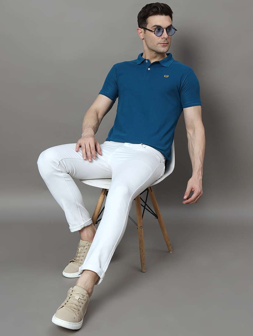 men solid short sleeve regular fit polo t-shirt - 21972389 -  Standard Image - 3