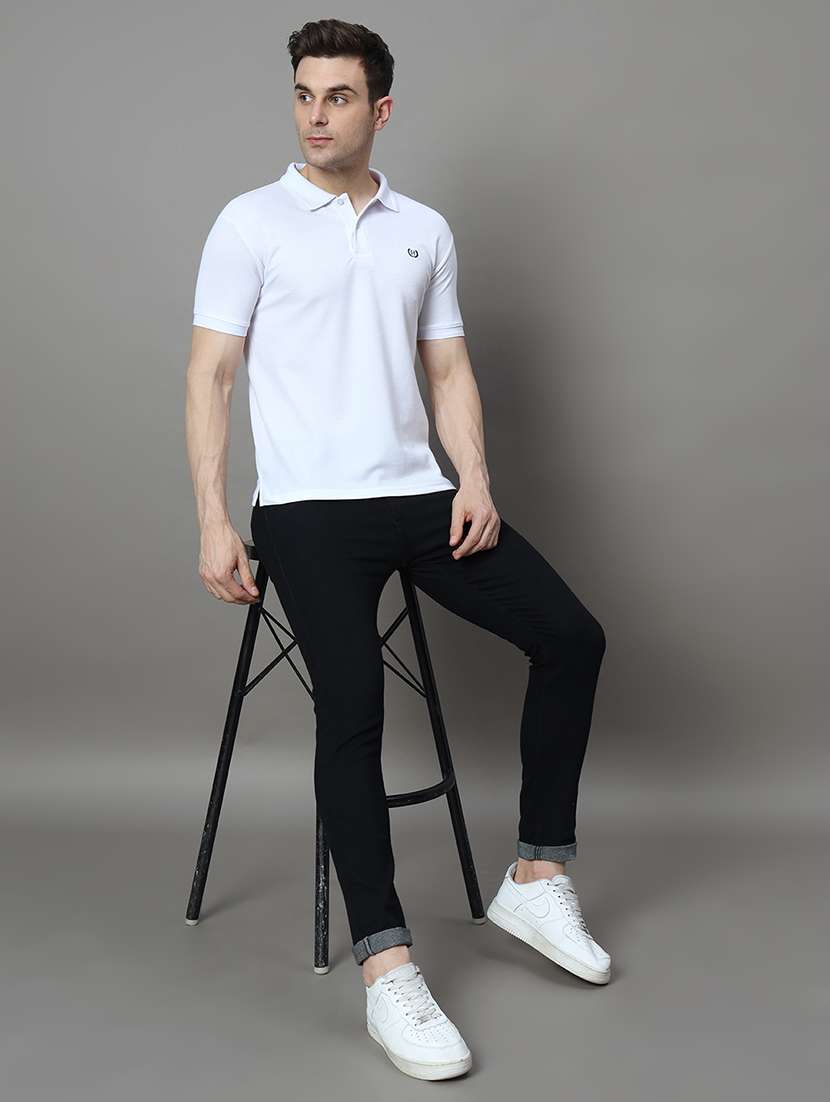 men solid short sleeve regular fit polo t-shirt - 21972390 -  Standard Image - 3