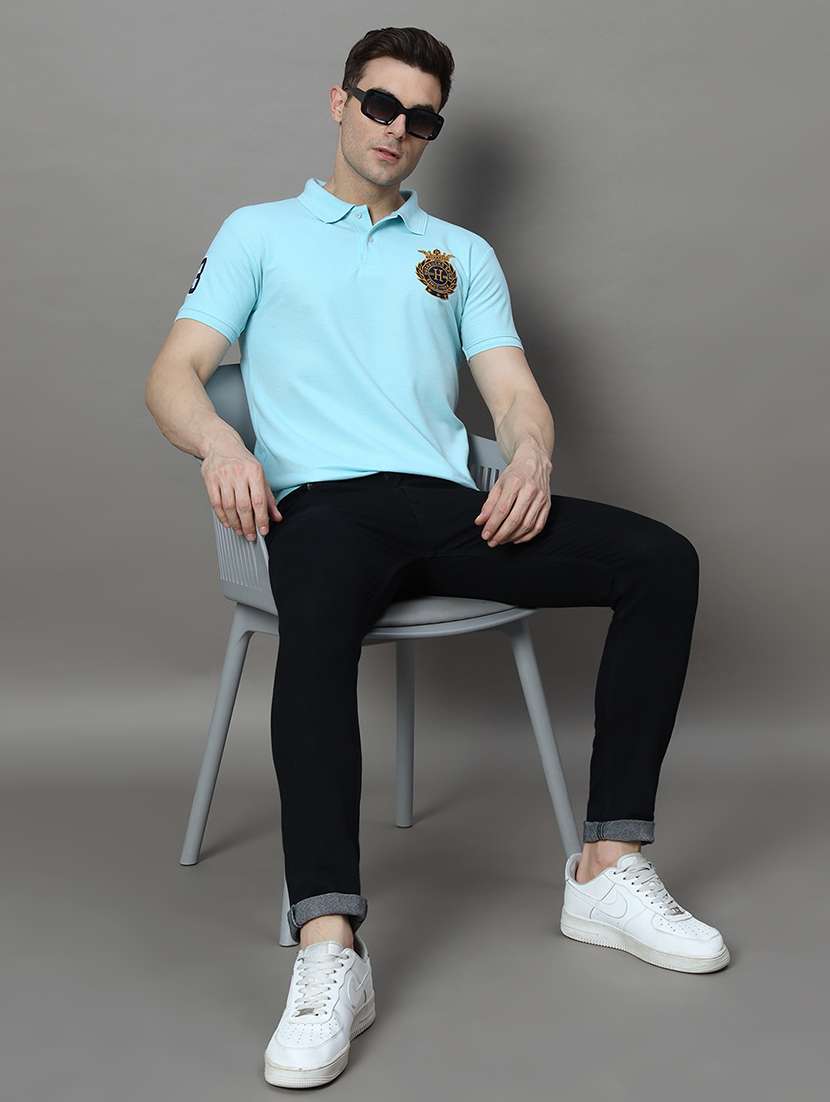 men logo print short sleeve regular fit polo t-shirt - 21972405 - Standard Image - 3