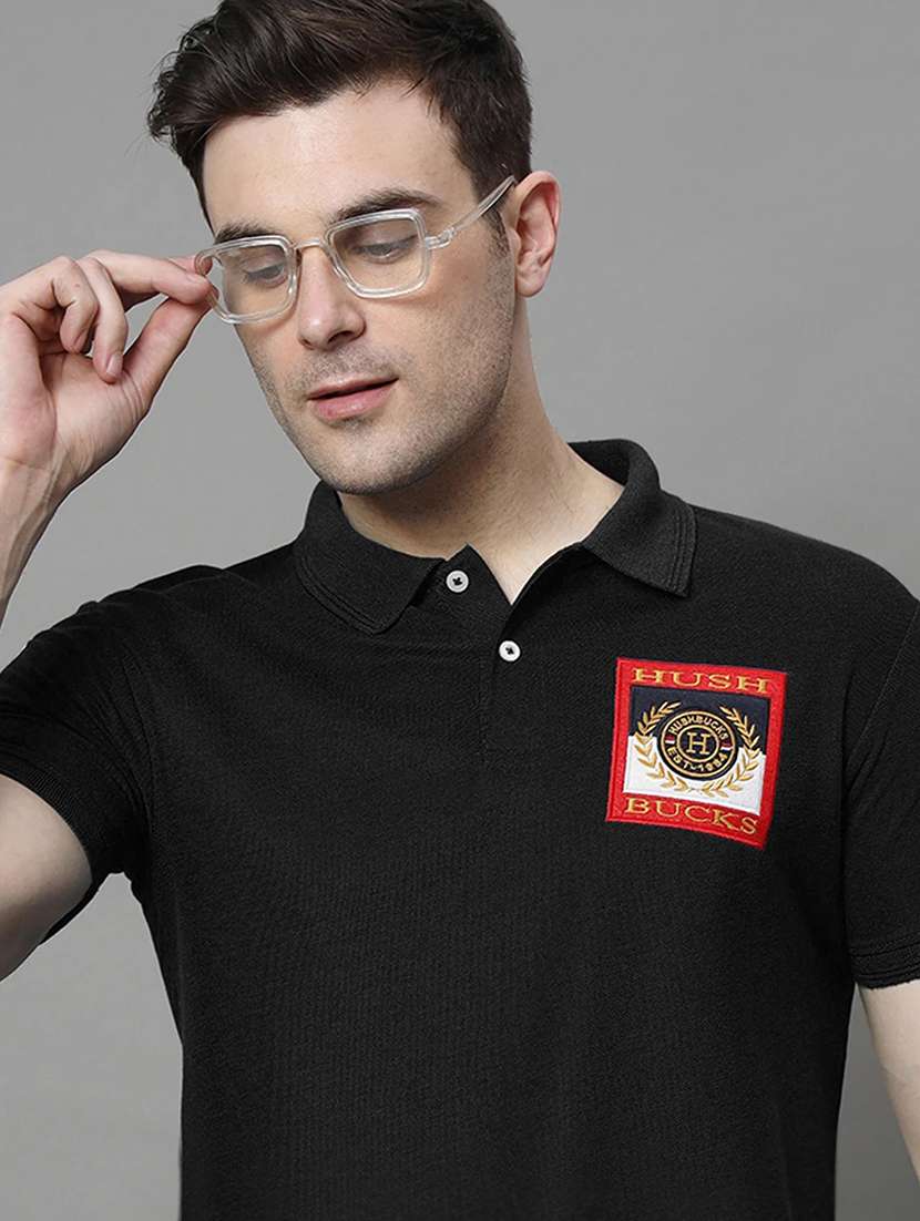 men logo print short sleeve regular fit polo t-shirt