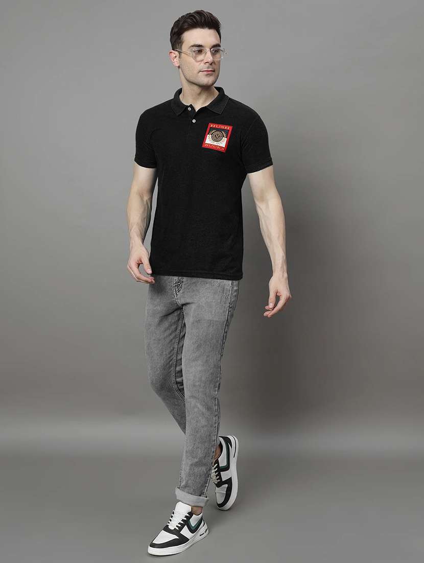 men logo print short sleeve regular fit polo t-shirt - 21972412 -  Standard Image - 3