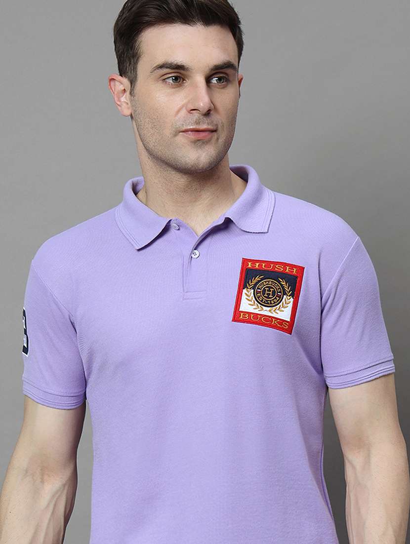 men logo print short sleeve regular fit polo t-shirt