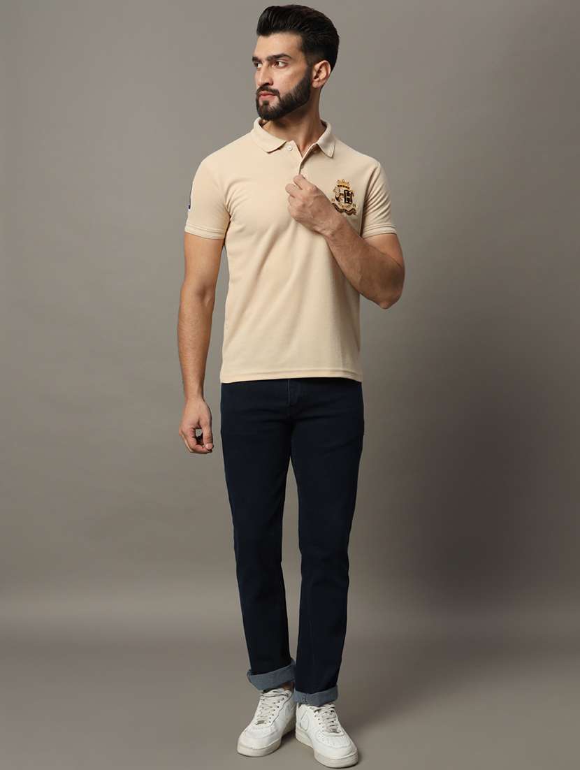 men logo print short sleeve regular fit polo t-shirt - 21972416 -  Standard Image - 3