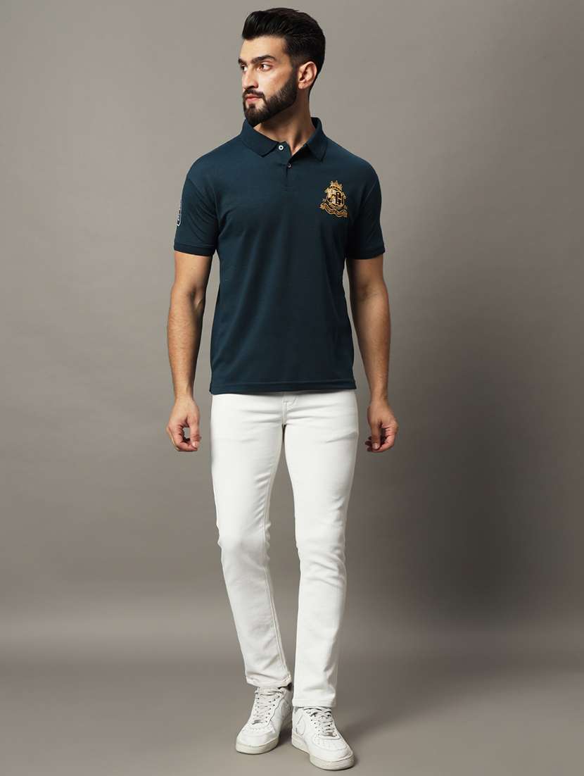 men logo print short sleeve regular fit polo t-shirt - 21972417 -  Standard Image - 3