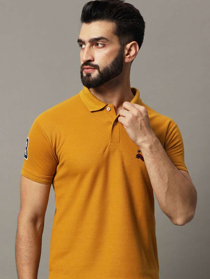 men logo print short sleeve regular fit polo t-shirt