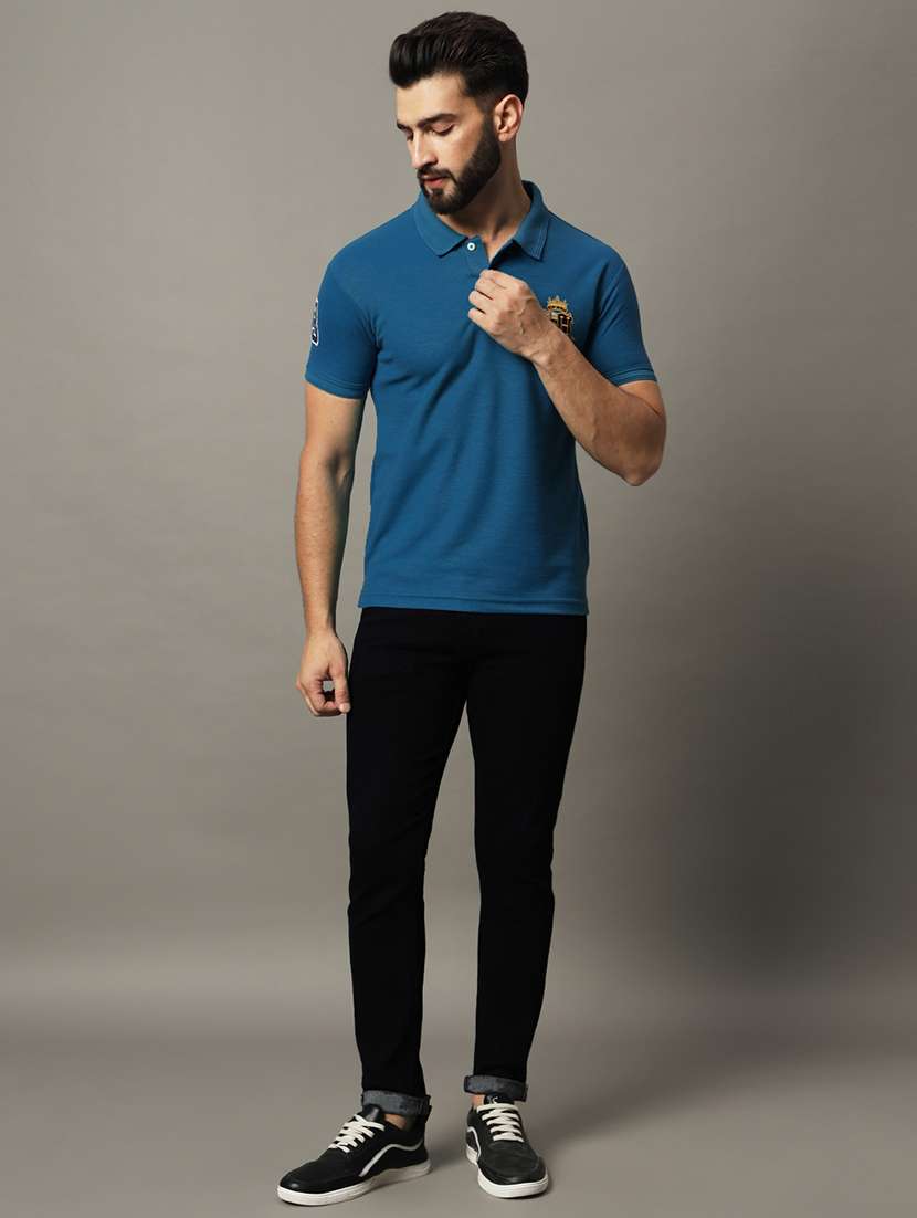 men logo print short sleeve regular fit polo t-shirt - 21972422 - Standard Image - 3