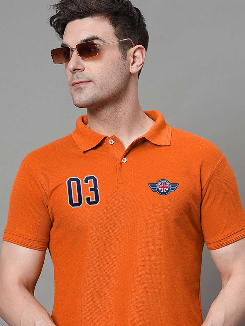men logo print short sleeve regular fit polo t-shirt