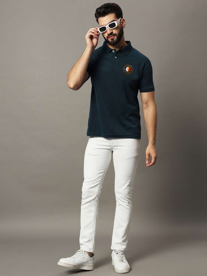 men logo print short sleeve regular fit polo t-shirt - 21972446 -  Standard Image - 3