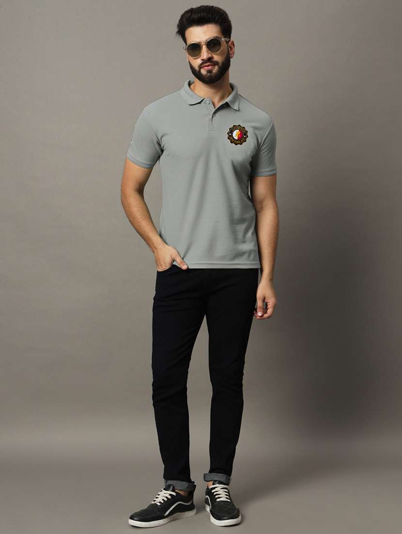 men logo print short sleeve regular fit polo t-shirt - 21972447 -  Standard Image - 3