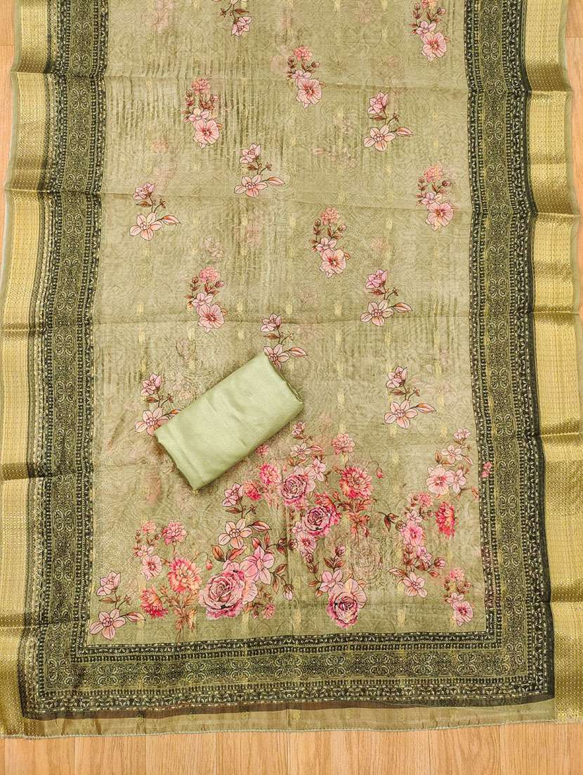 women printed embroidered unstitched suit set - 21972453 -  Standard Image - 3