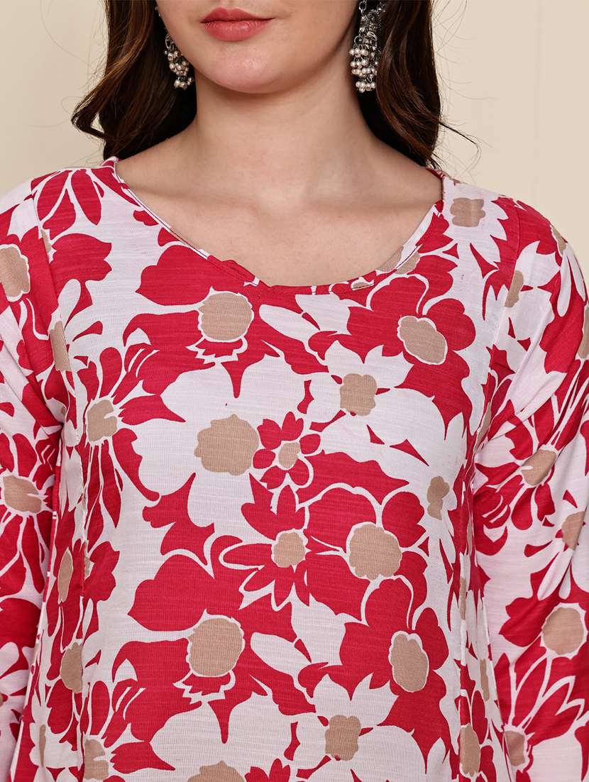 women three quarter sleeve kurta pant with dupatta set - 21972457 -  Standard Image - 5