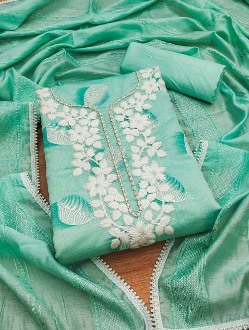 women printed embroidered unstitched suit set - 21972478 -  Standard Image - 0