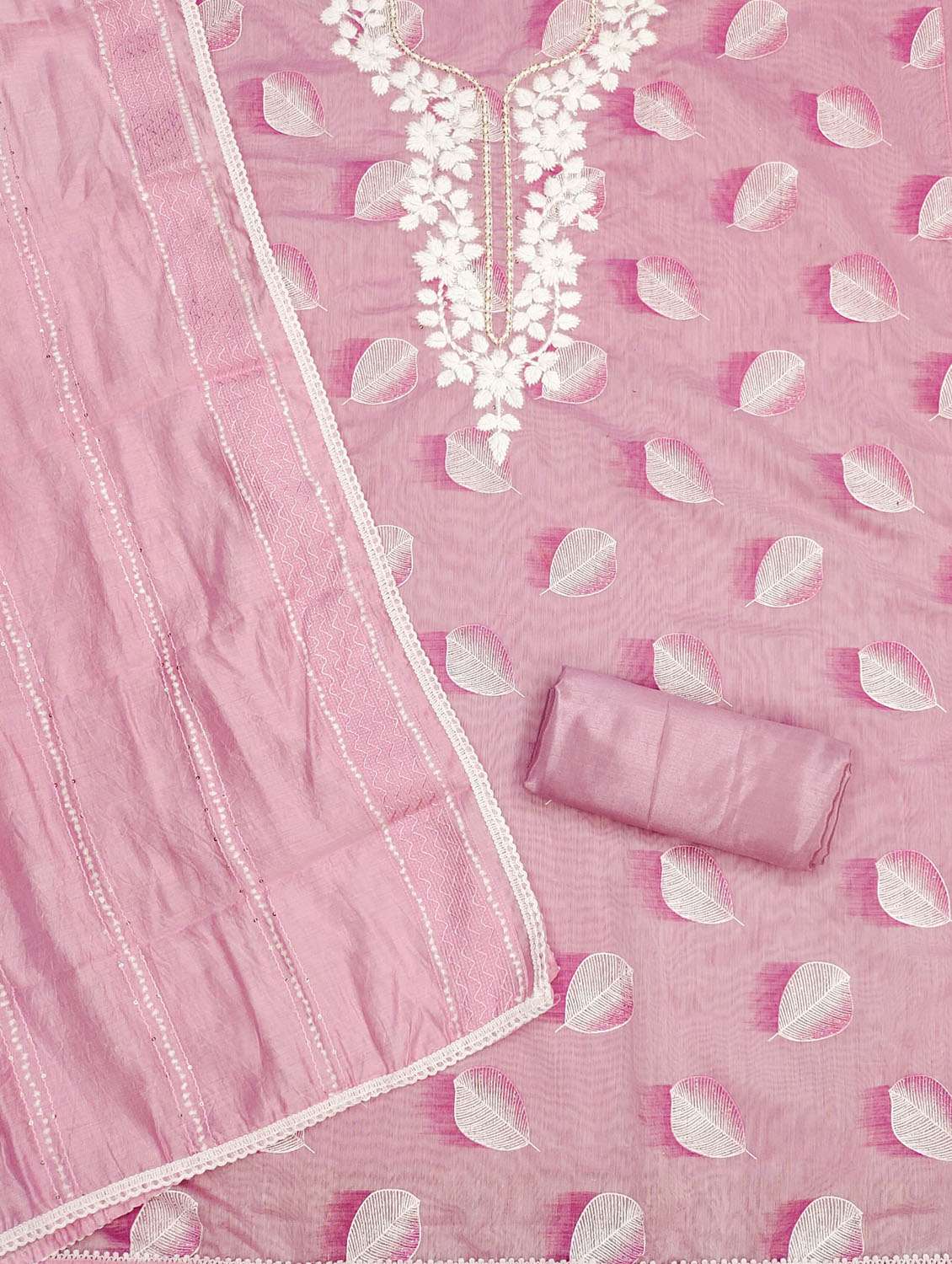 women printed embroidered unstitched suit set - 21972479 -  Standard Image - 3