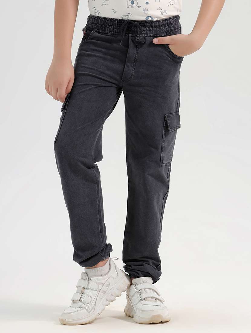 boys washed mid rise cargo