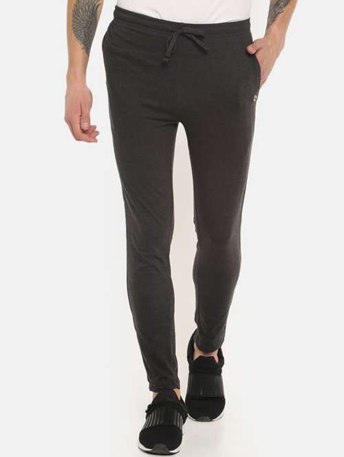 men solid mid rise full length track pant - 21972649 -  Standard Image - 0