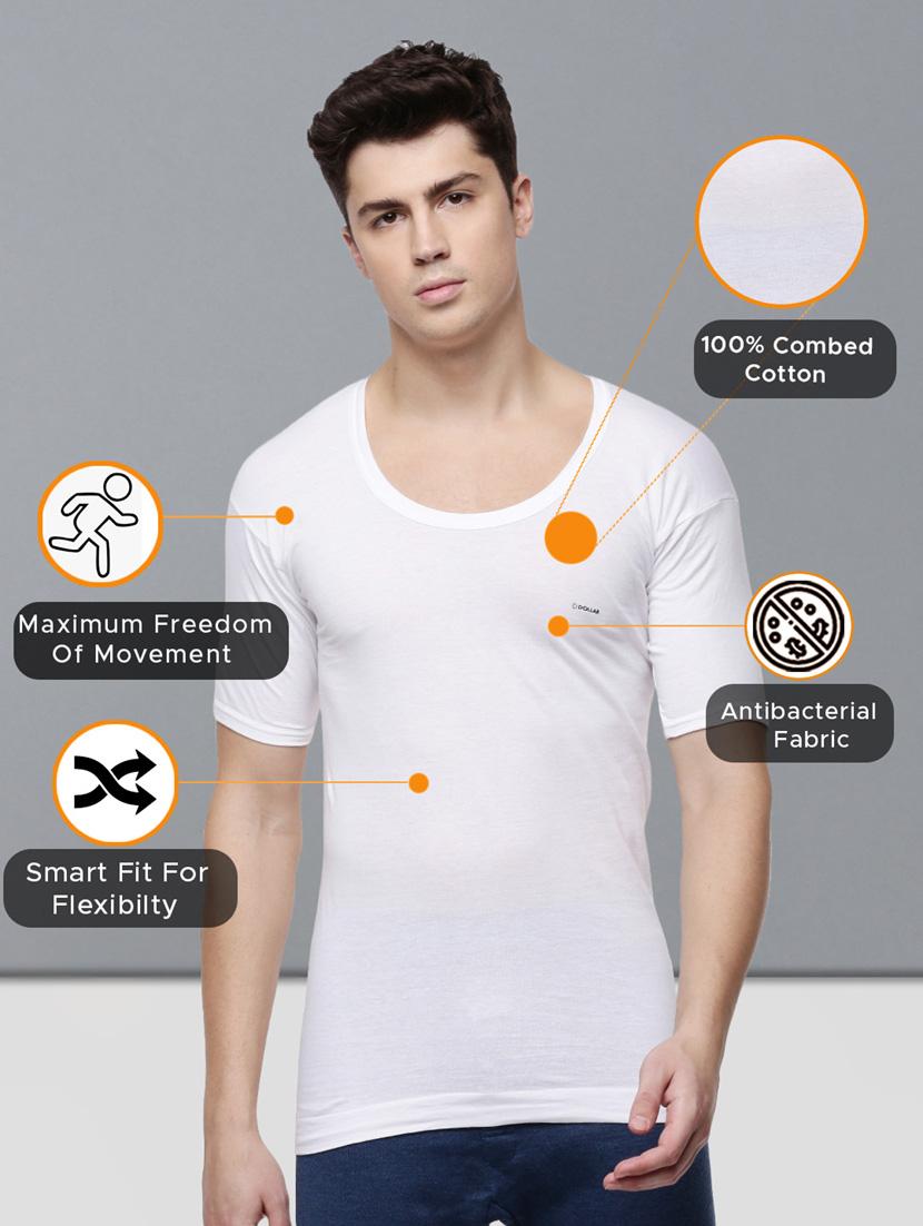 white cotton vest - 21972650 - Standard Image - 3